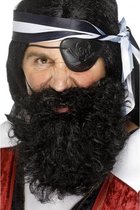 Piraten baard zwart gekruld