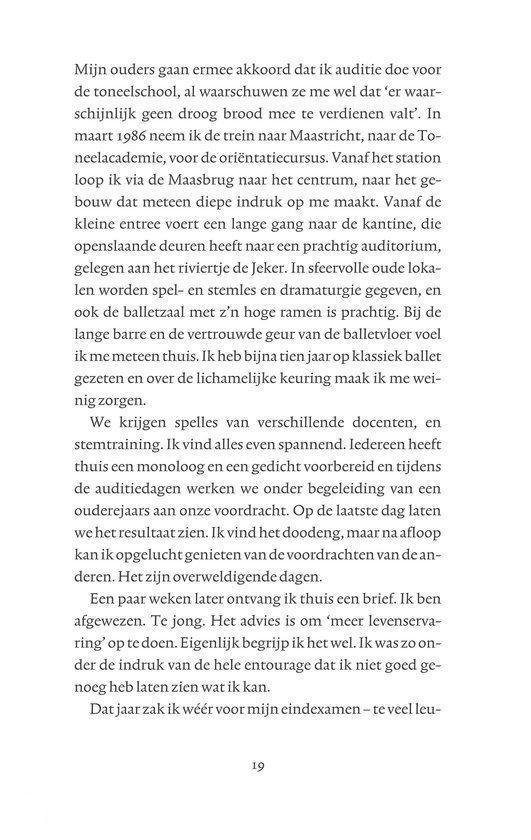 Tekstpagina met een alinea over auditie doen voor een rol.