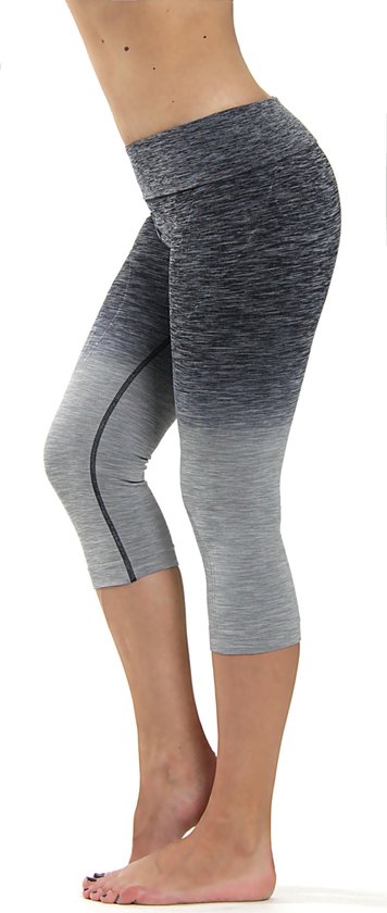 Yoga legging - compressie met hoge taille CAPRI OMBRE GRIJS S