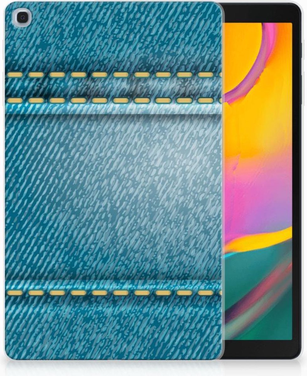Samsung Galaxy Tab A 10.1 (2019) Leuke Siliconen Hoes Jeans