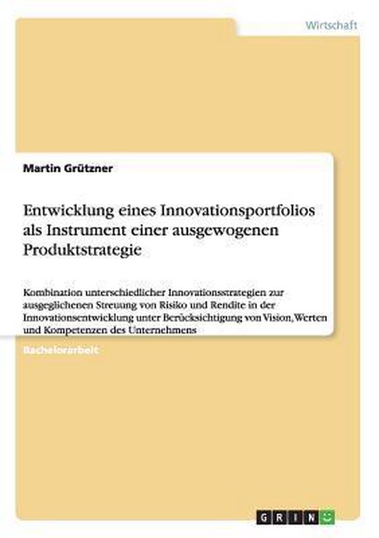Entwicklung eines Innovationsportfolios als Instrument einer ... - cover