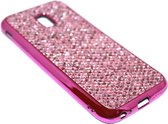 Bling bling hoesje roze Samsung Galaxy J3 (2017)