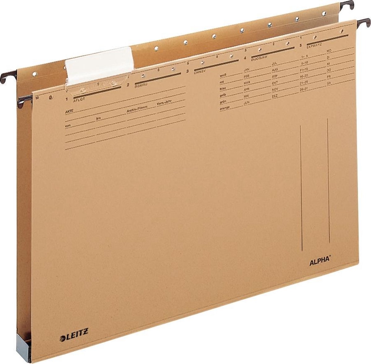 Leitz alpha hangmappen, A4, bodembreedte: 28 mm, naturel