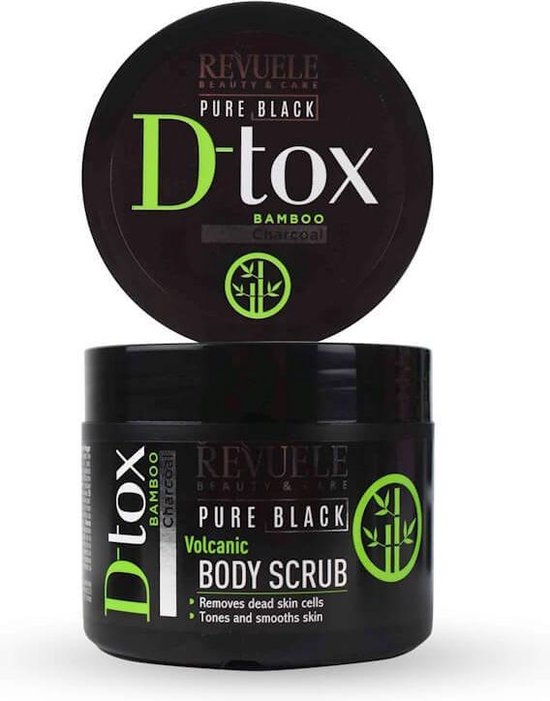 Foto: Revuele pure black d tox bamboo charcoal volcanic scrub 300ml 