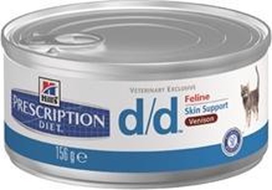 Hill's Prescription Diet D/D - Skin Support - Kattenvoer - 24 x 156 g |  bol.com