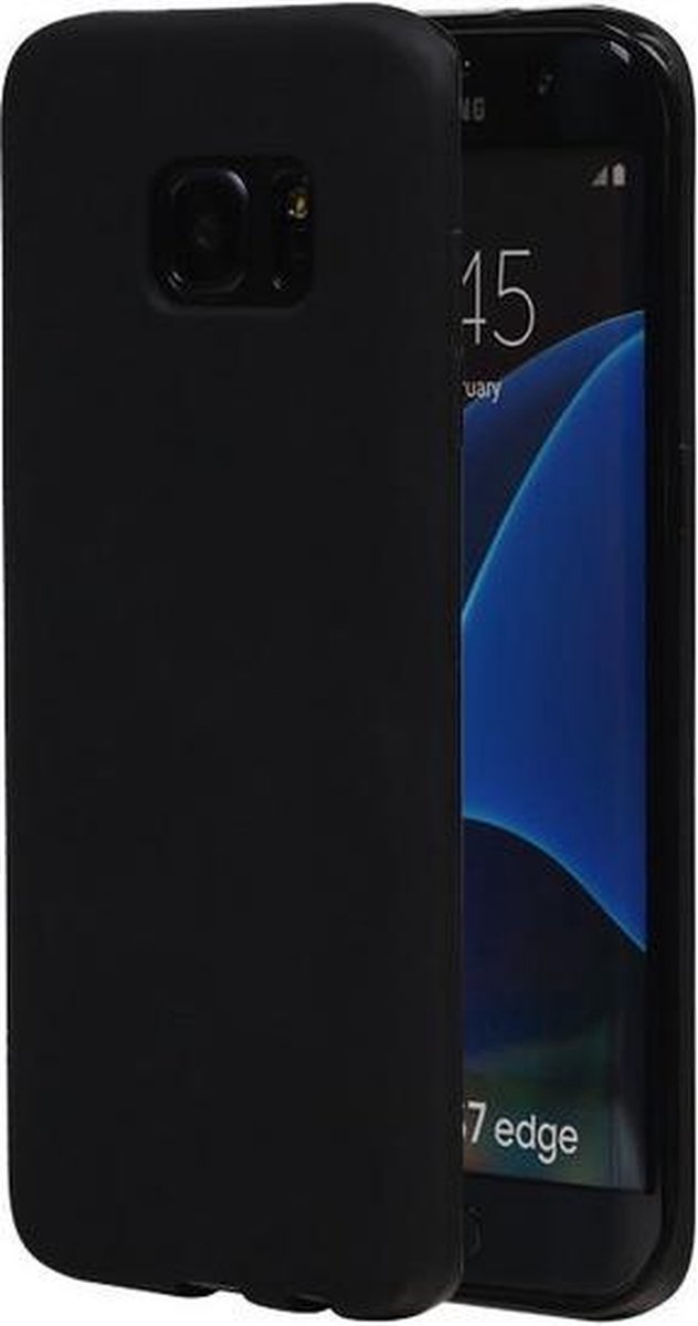Samsung Galaxy S7 Edge TPU Back Cover Hoesje Zwart