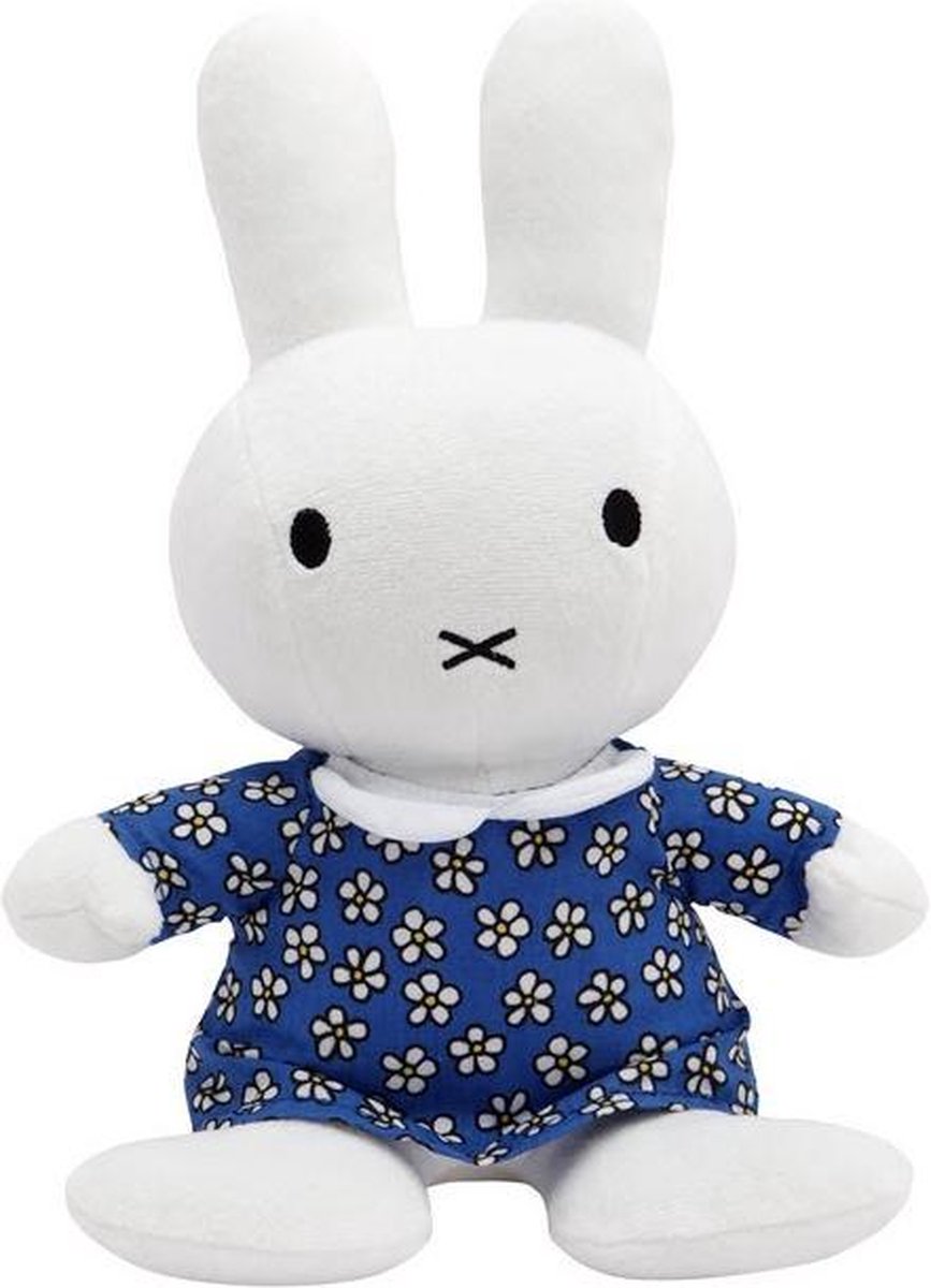 nijntje blauwe tulpenjurk + rode muts