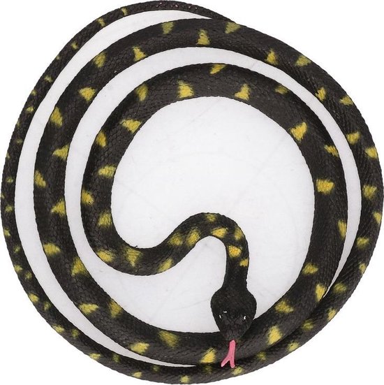 Halloween - Speelgoed slangen grote Python zwart 137 cm - Rubberen/plastic speelgoed slang bol.com