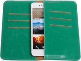 Groen Pull-up Large Pu portemonnee wallet voor HTC Desire Eye