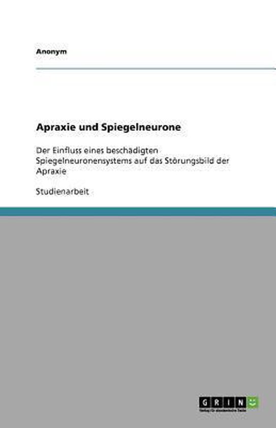 Apraxie und Spiegelneurone - cover