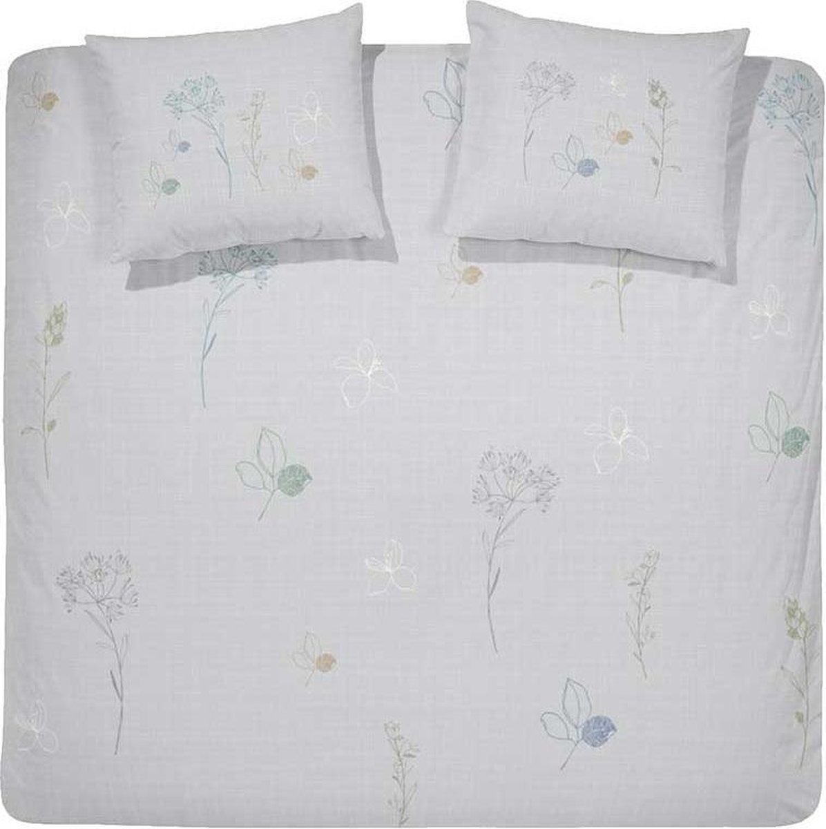 Cinderella Allium Dekbedovertrek - Katoen - Lits-jumeaux - 240x200/220 cm - Nimbus Grey
