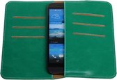 Groen Pull-up Medium Pu portemonnee wallet voor HTC One SV