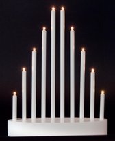 CBD Kerstkandelaar met 10 lampjes LED - 20x24 cm - warm wit | bol.com