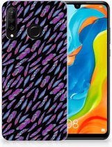 Huawei P30 Lite TPU Hoesje Design Feathers Color