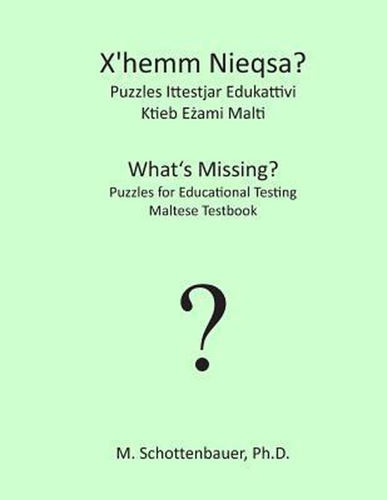 What's Missing? Puzzles for Educational Testing - cover