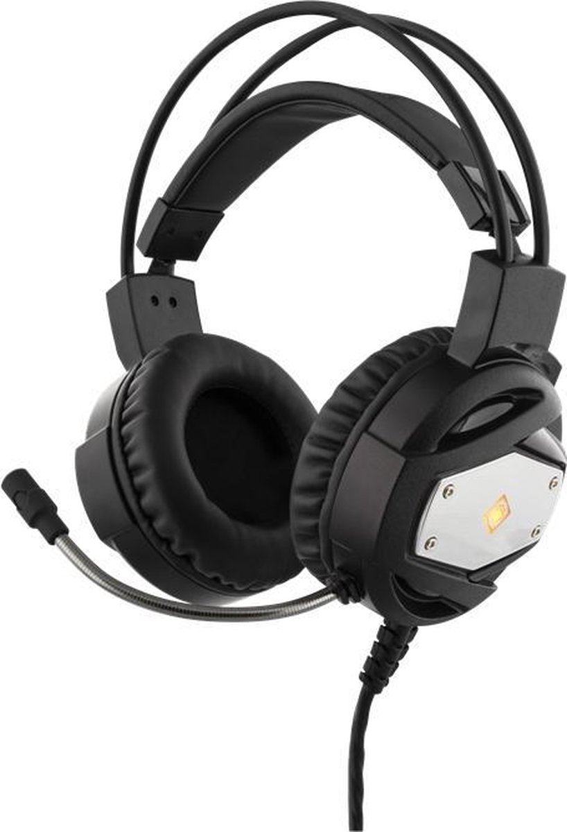 DELTACO GAMING GAM022 Stereo Gamer Headset met oranje LED 2 x 3.5 mm