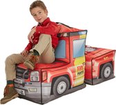 Lay-Z kinder zitzak Brandweer wagen + aanhanger poef