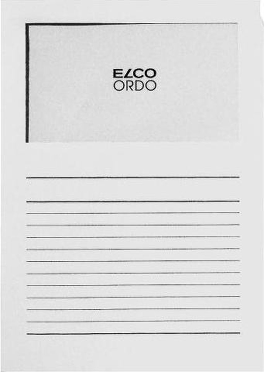 Elco Ordo Cassico L-map met venster A4 100 stuks 220 x 310 mm wit