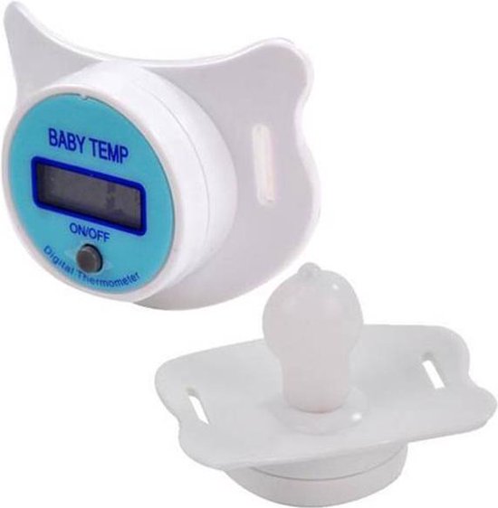Thermomter Baby Pacifier Speen - Fopspeen voor baby - Koortsthermometer - Temperatuur meten voor je baby - Speen met digitale thermometer - Blauw