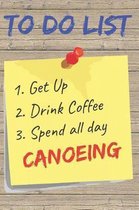 To Do List Canoeing Blank Lined Journal Notebook