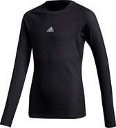 Adidas Alphaskin Shirt Lange Mouw Kinderen - Zwart | Maat: 152