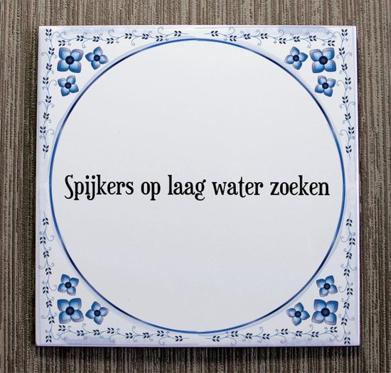Tegeltje met Spreuk (Tegeltjeswijsheid) Spijkers op laag water zoeken + Kado... Tegeltje met Spreuk (Tegeltjeswijsheid) Spijkers op laag water zoeken + Kado...