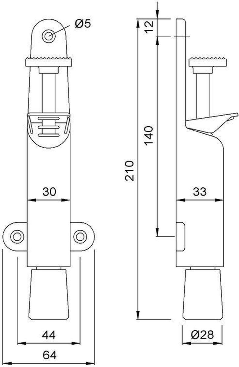 DEURVASTZETTER RVS 30MM KWS 1026.82