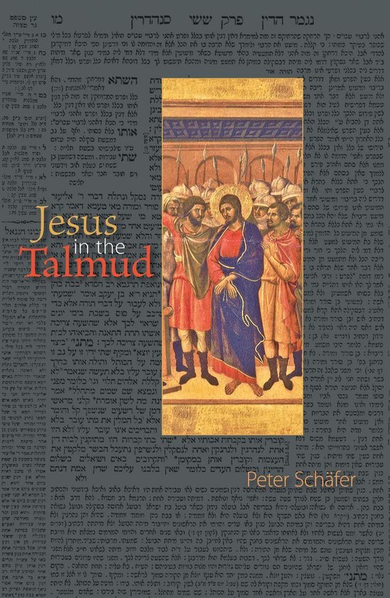 Illustratie van Jesus in de Talmoed, met de tekst "Jesus in the Talmud".