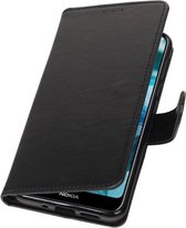 Zwart Pull-Up Booktype Hoesje voor Nokia 7.1