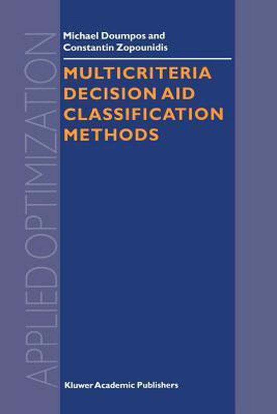 Multicriteria Decision Aid Classification Methods - cover