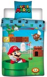 Super Mario Bros - Dekbedovertrek - Eenpersoons - 140x200 cm + 1 kussensloop 65x65 cm - Multi kleur