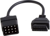 Renault 12 Pin OBD1 - 16 Pin OBD2 Adapter