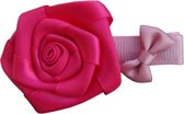 Jessidress Kleine Haar clip met mooie roos en strikje - Fushia