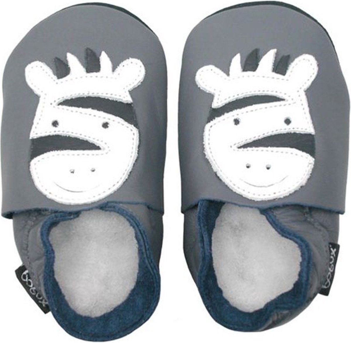 Bobux babyslofjes Zebra grijs Maat: 4XL (19,0 cm)