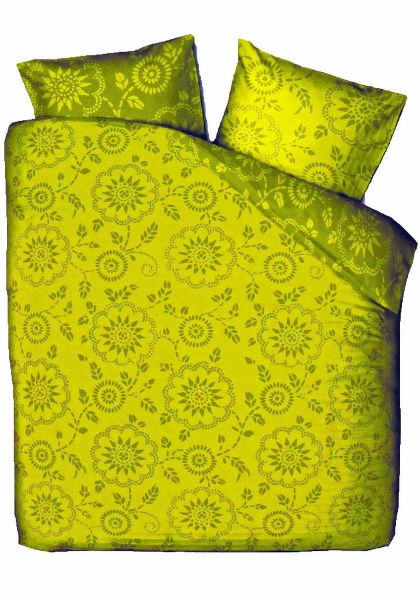 Satijnen Overtrek Carmen Groen240 x 200/220 cm