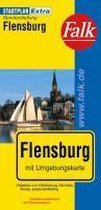 Falk Stadtplan Extra Standardfaltung Flensburg mit Ortsteilen von Glücksburg