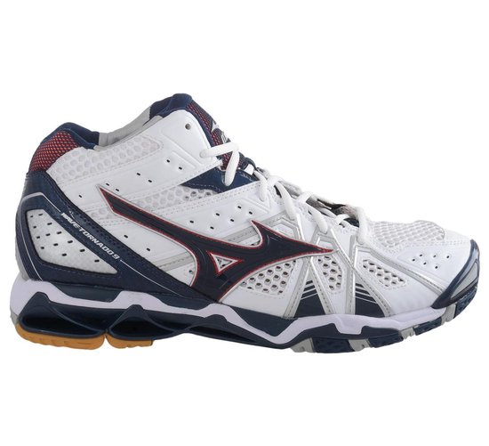 Mizuno Wave Tornado 9 Sportschoenen Maat 50 Unisex wit blauw rood bol