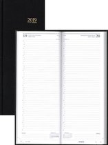 10 Agenda's Brepols Saturnus 2019 - lang - 1 dag/1 pagina - Zwart - 13,5 x 33 cm