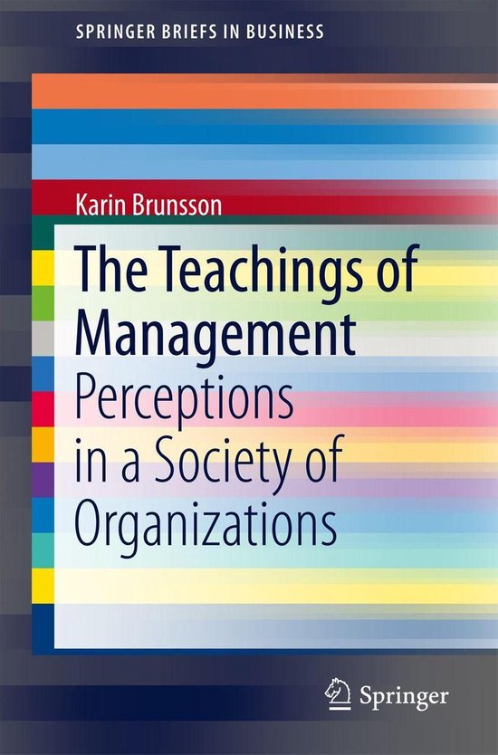 SpringerBriefs in Business - The Teachings of Management - cover