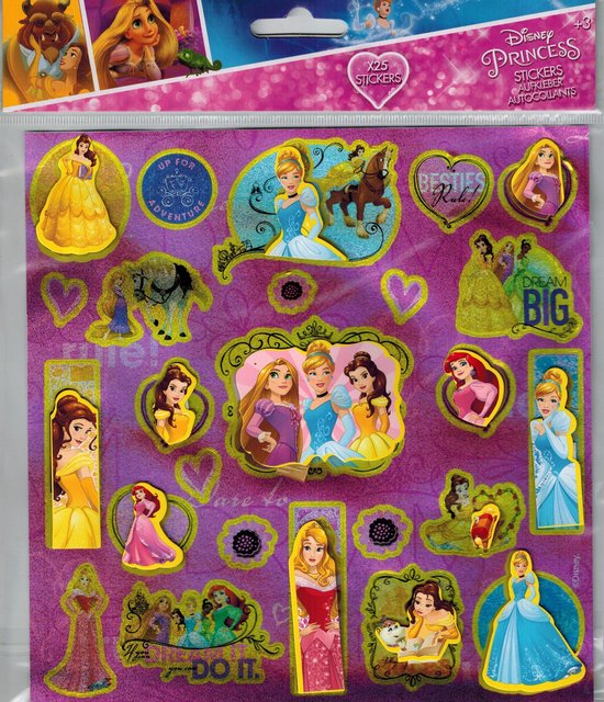 Verduisteren helper Aantrekkelijk zijn aantrekkelijk Prinsessen 3D Stickers | bol.com