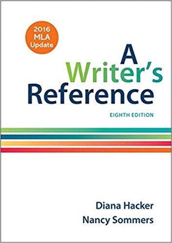 A Writer's Reference with 2016 MLA Update - cover