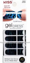 KISS 40 Nail Gel Dress peel-of removal  Strip AFTER MIDNIGHT    GPD06c