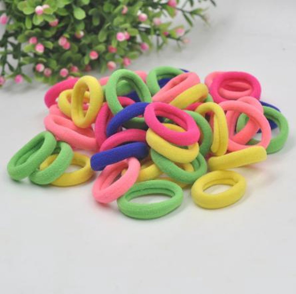 50x Haarelastiekjes Kleur