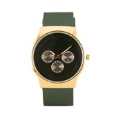 Quartz Horloge (35mm) - Groen & Goud