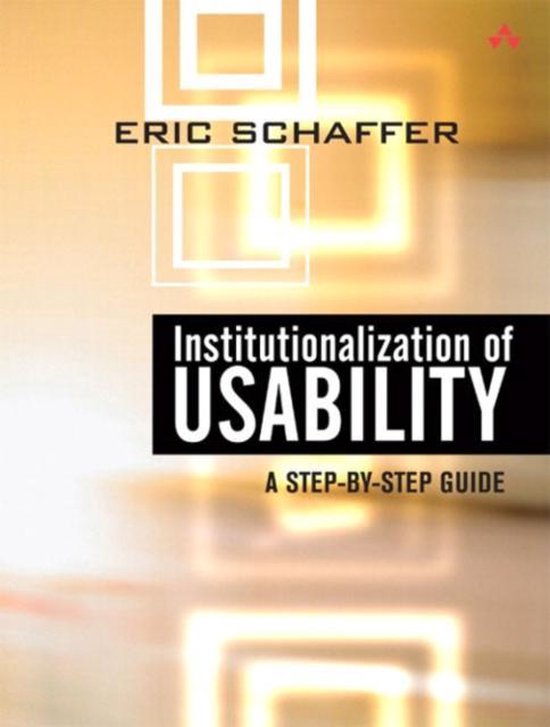 Institutionalization Of Usability - cover
