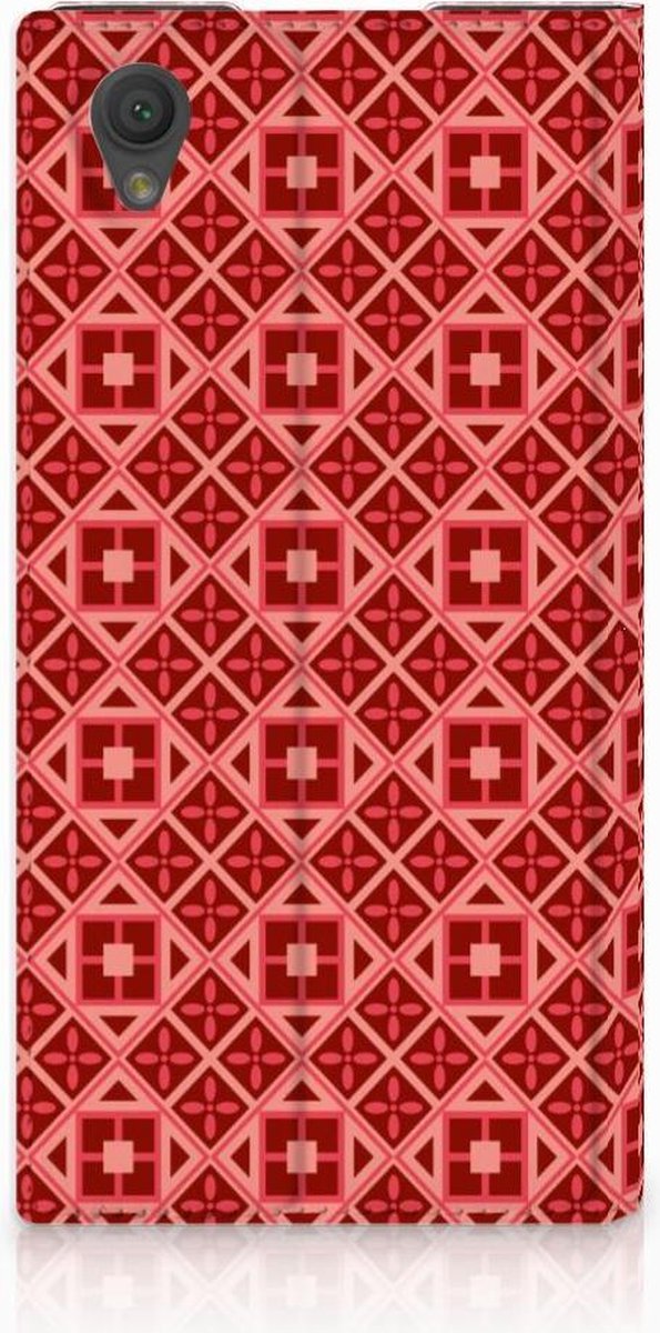 Sony Xperia L1 Hoesje met Magneet Batik Rood