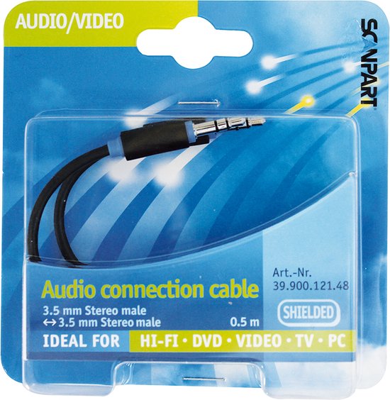 Scanpart AUX kabel 0.5 meter Geschikt voor autoradio Mini Jack naar