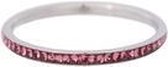 IXXXI Vulring zirkonia pink zilverkleurig 2mm - maat 17