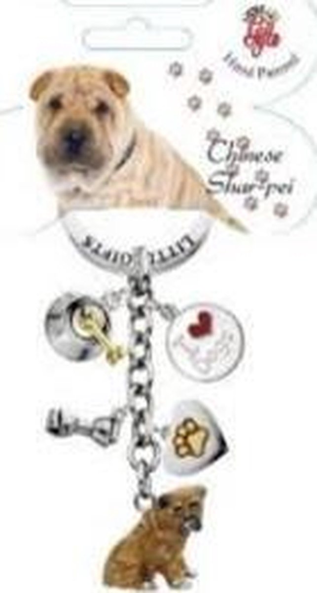 Little Gifts sleutelhanger Chinese Shar-pei gekleurd