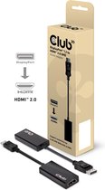 club3D CAC-1070 DisplayPort / HDMI Adapter [1x DisplayPort stekker - 1x HDMI-bus] Zwart 15.00 cm